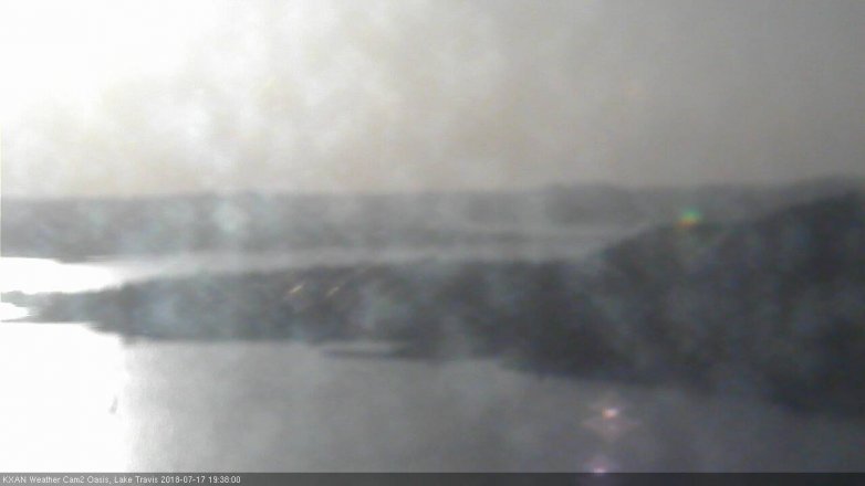 Lake Travis webcam, July 17, 2018 6:40 PM CT