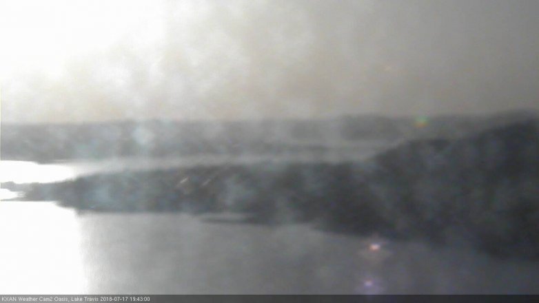 Lake Travis webcam, July 17, 2018 6:45 PM CT