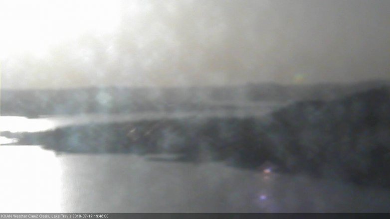 Lake Travis webcam, July 17, 2018 6:50 PM CT