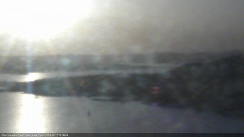 Lake Travis webcam, July 17, 2018 7:10 PM CT