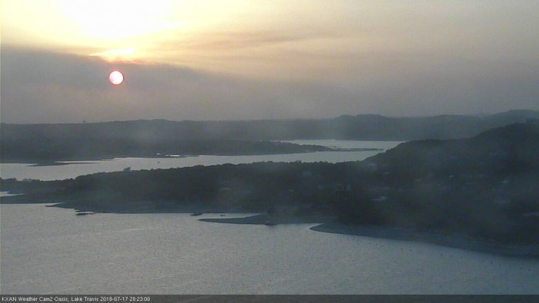 Lake Travis webcam, July 17, 2018 7:25 PM CT