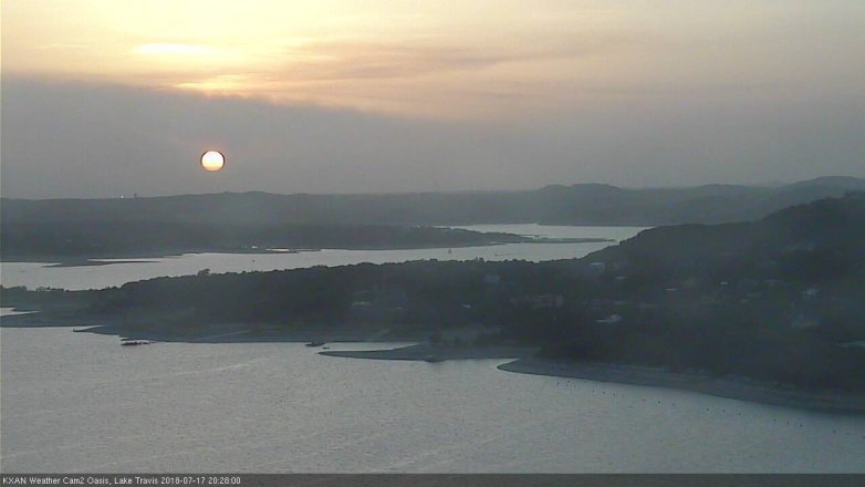 Lake Travis webcam, July 17, 2018 7:30 PM CT