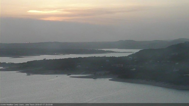 Lake Travis webcam, July 17, 2018 7:35 PM CT