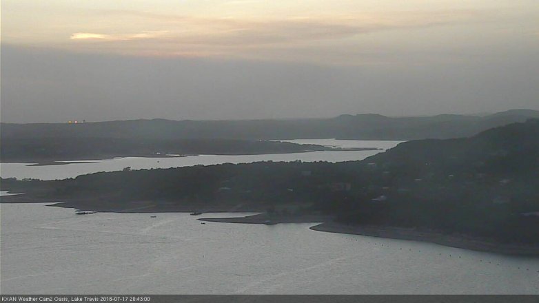 Lake Travis webcam, July 17, 2018 7:45 PM CT