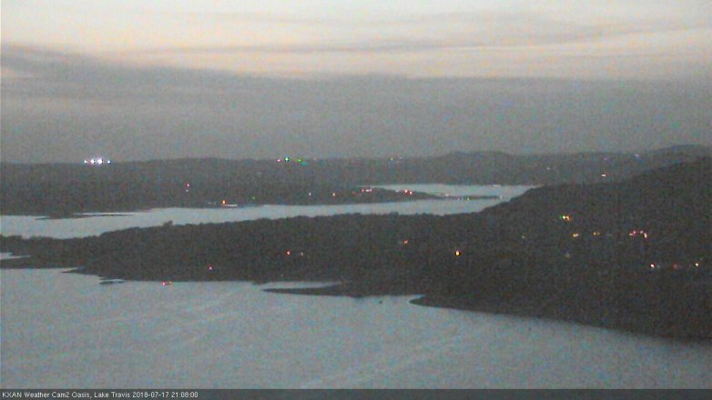 Lake Travis webcam, July 17, 2018 8:10 PM CT