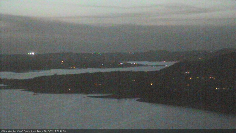 Lake Travis webcam, July 17, 2018 8:15 PM CT