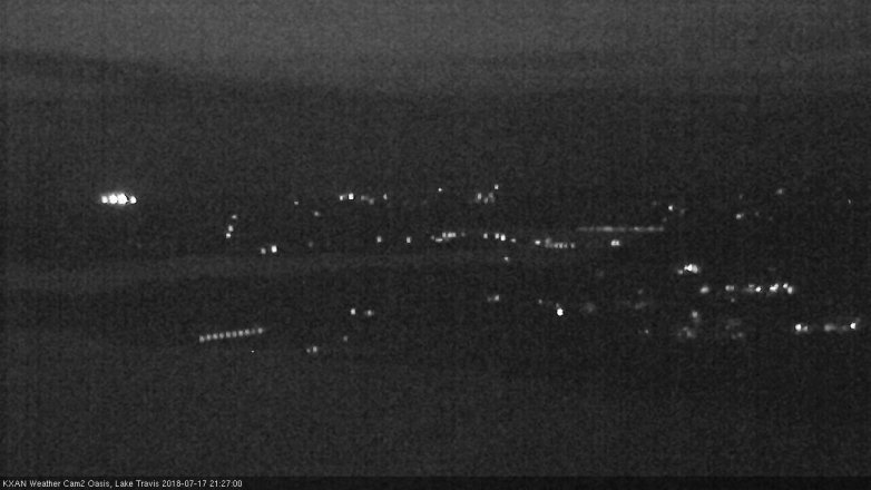 Lake Travis webcam, July 17, 2018 8:30 PM CT