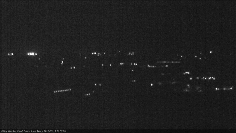 Lake Travis webcam, July 17, 2018 9:00 PM CT