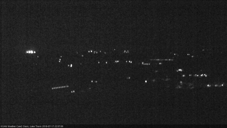 Lake Travis webcam, July 17, 2018 9:10 PM CT