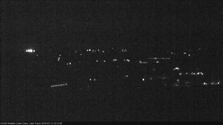 Lake Travis webcam, July 17, 2018 9:15 PM CT
