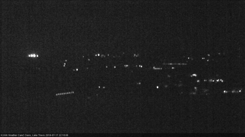 Lake Travis webcam, July 17, 2018 9:20 PM CT