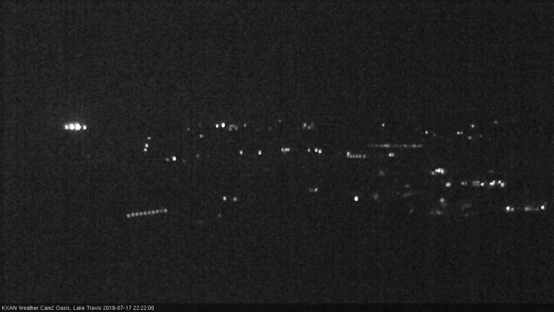 Lake Travis webcam, July 17, 2018 9:25 PM CT