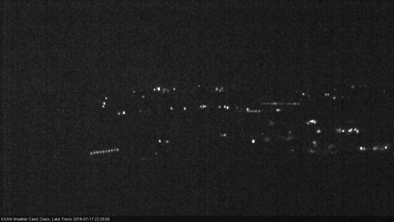 Lake Travis webcam, July 17, 2018 9:30 PM CT