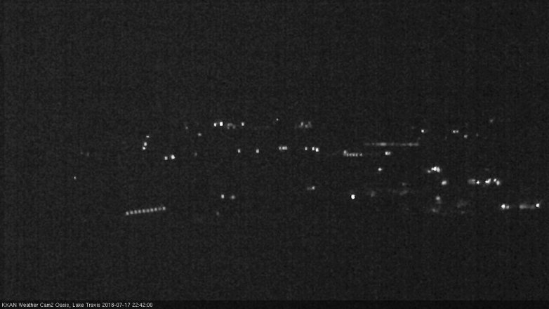 Lake Travis webcam, July 17, 2018 9:45 PM CT
