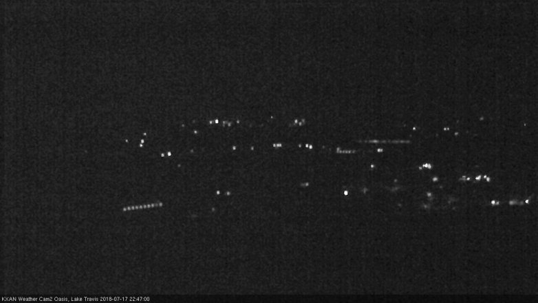 Lake Travis webcam, July 17, 2018 9:50 PM CT