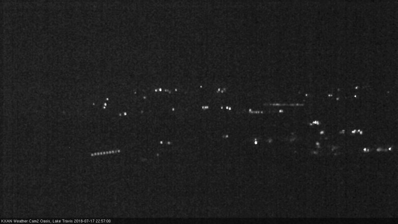 Lake Travis webcam, July 17, 2018 10:00 PM CT
