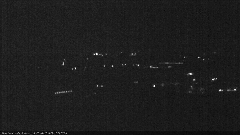 Lake Travis webcam, July 17, 2018 10:30 PM CT