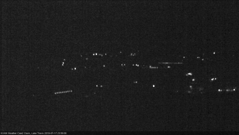 Lake Travis webcam, July 17, 2018 11:00 PM CT