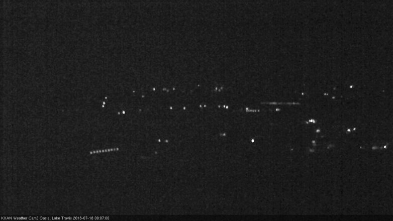 Lake Travis webcam, July 17, 2018 11:10 PM CT