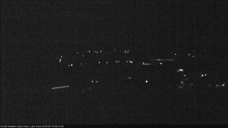 Lake Travis webcam, July 17, 2018 11:15 PM CT