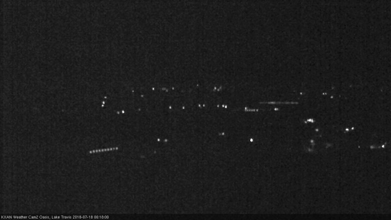 Lake Travis webcam, July 17, 2018 11:20 PM CT