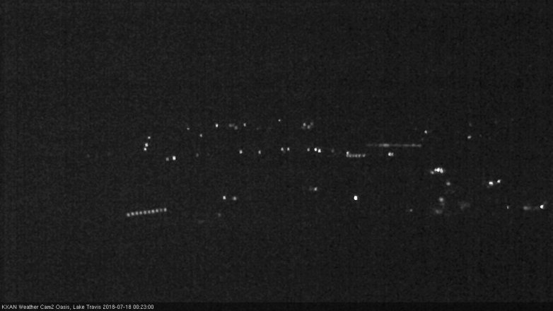 Lake Travis webcam, July 17, 2018 11:25 PM CT