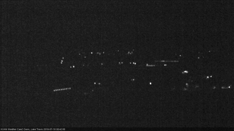 Lake Travis webcam, July 17, 2018 11:45 PM CT