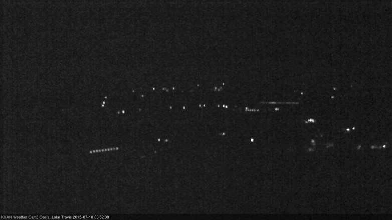 Lake Travis webcam, July 17, 2018 11:55 PM CT