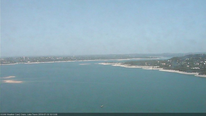 Lake Travis webcam, July 18, 2018 9:15 AM CT