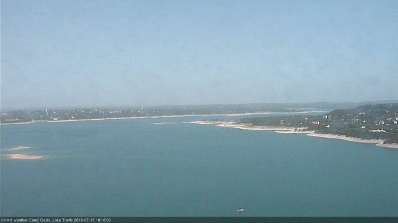 Lake Travis webcam, July 18, 2018 9:20 AM CT