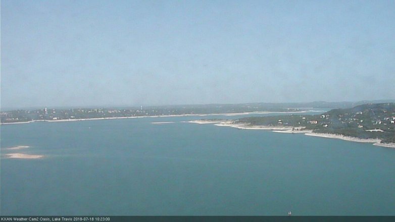 Lake Travis webcam, July 18, 2018 9:25 AM CT