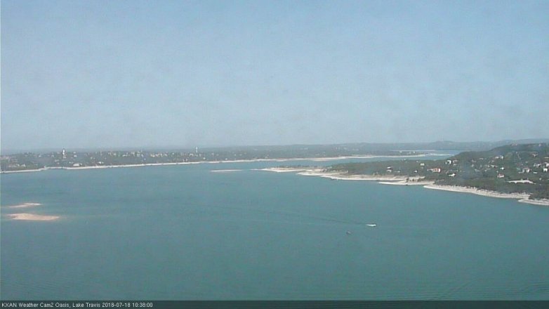 Lake Travis webcam, July 18, 2018 9:40 AM CT