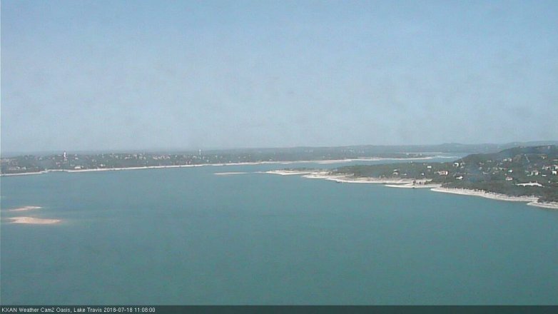 Lake Travis webcam, July 18, 2018 10:10 AM CT