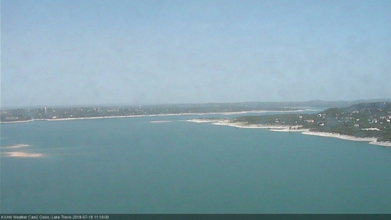 Lake Travis webcam, July 18, 2018 10:20 AM CT