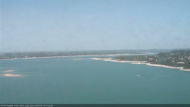 Lake Travis webcam, July 18, 2018 10:35 AM CT