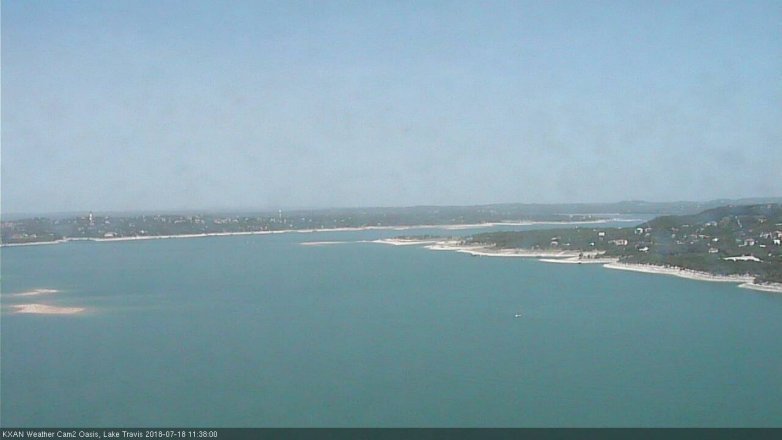 Lake Travis webcam, July 18, 2018 10:40 AM CT