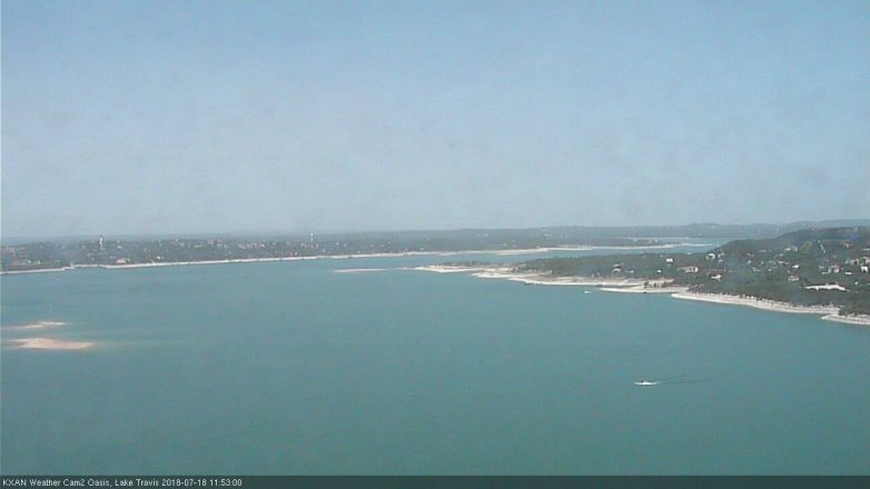 Lake Travis webcam, July 18, 2018 10:55 AM CT