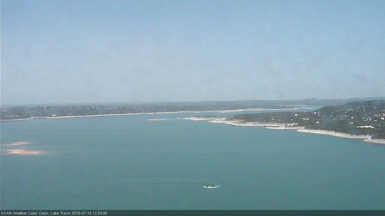 Lake Travis webcam, July 18, 2018 11:05 AM CT
