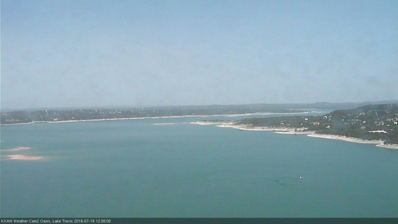 Lake Travis webcam, July 18, 2018 11:10 AM CT