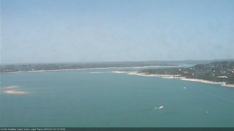 Lake Travis webcam, July 18, 2018 11:20 AM CT