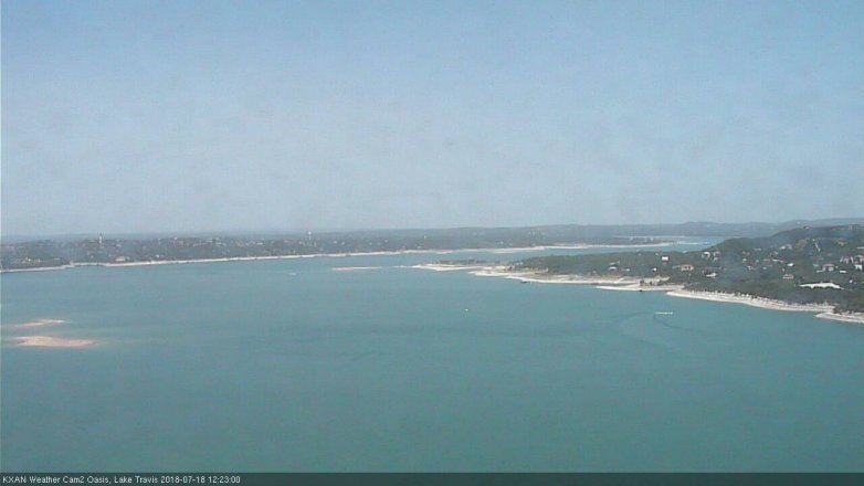 Lake Travis webcam, July 18, 2018 11:25 AM CT