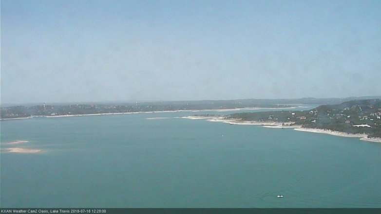 Lake Travis webcam, July 18, 2018 11:30 AM CT