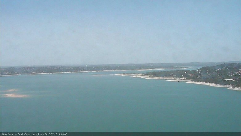 Lake Travis webcam, July 18, 2018 11:40 AM CT