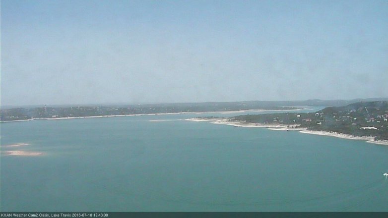 Lake Travis webcam, July 18, 2018 11:45 AM CT