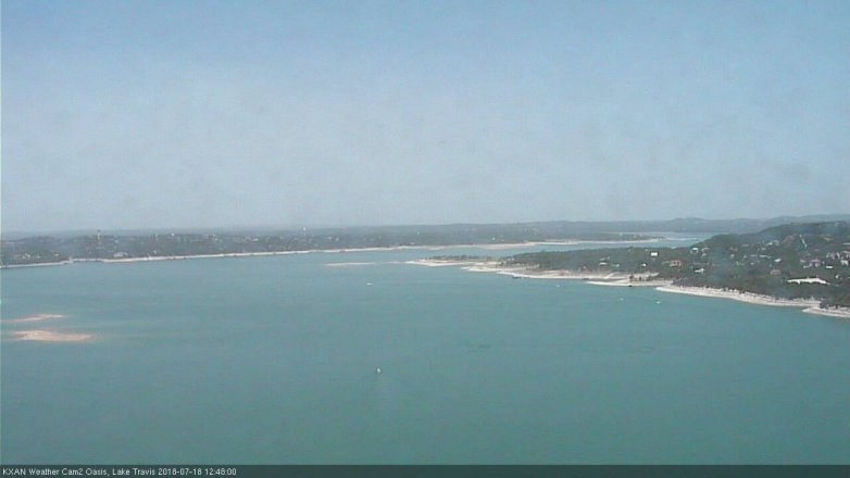 Lake Travis webcam, July 18, 2018 11:50 AM CT