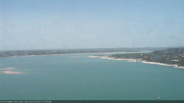 Lake Travis webcam, July 18, 2018 11:55 AM CT