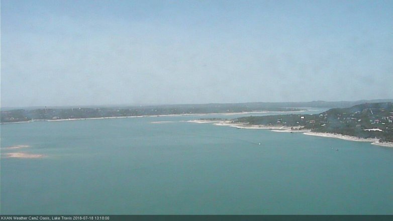 Lake Travis webcam, July 18, 2018 12:20 PM CT