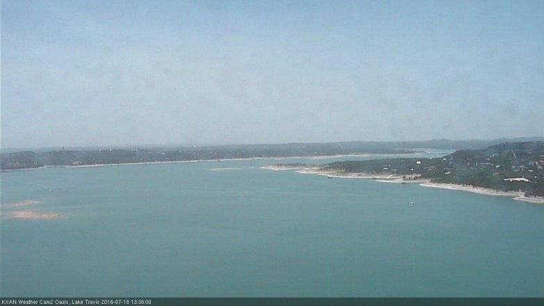 Lake Travis webcam, July 18, 2018 12:40 PM CT