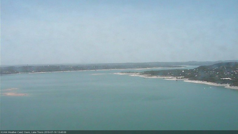 Lake Travis webcam, July 18, 2018 12:50 PM CT