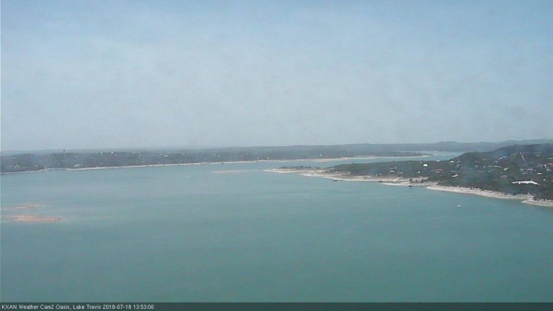 Lake Travis webcam, July 18, 2018 12:55 PM CT